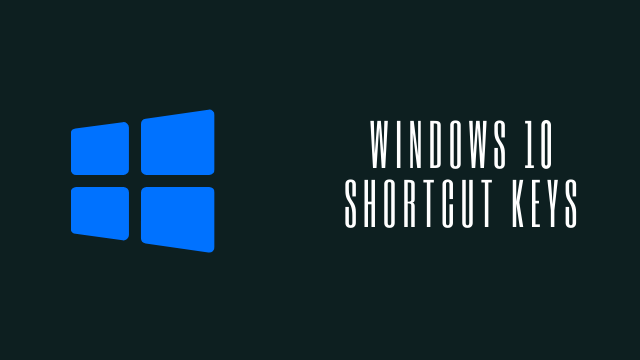 windows 10 shortcut keys