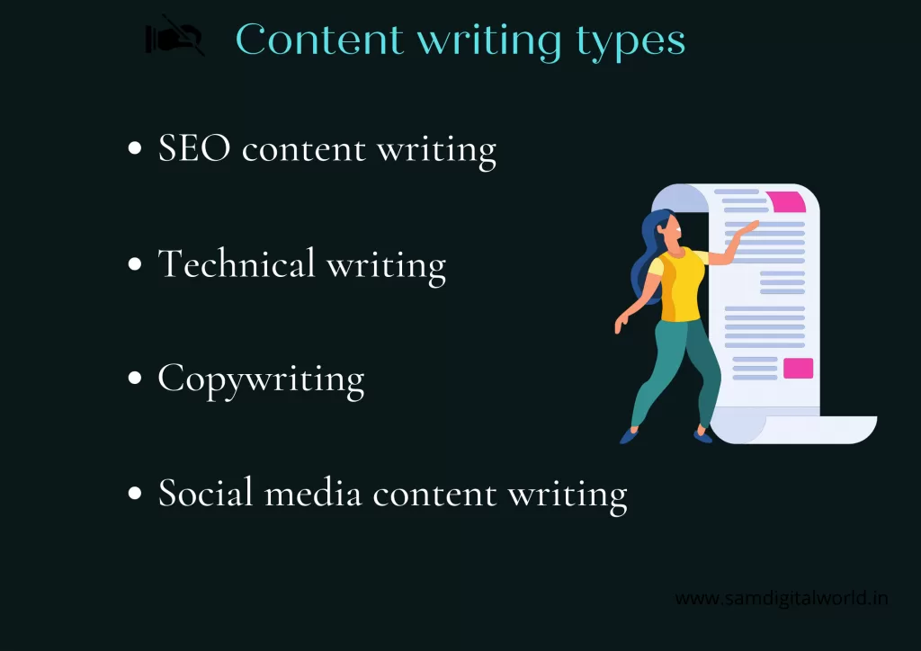 types of content writing 